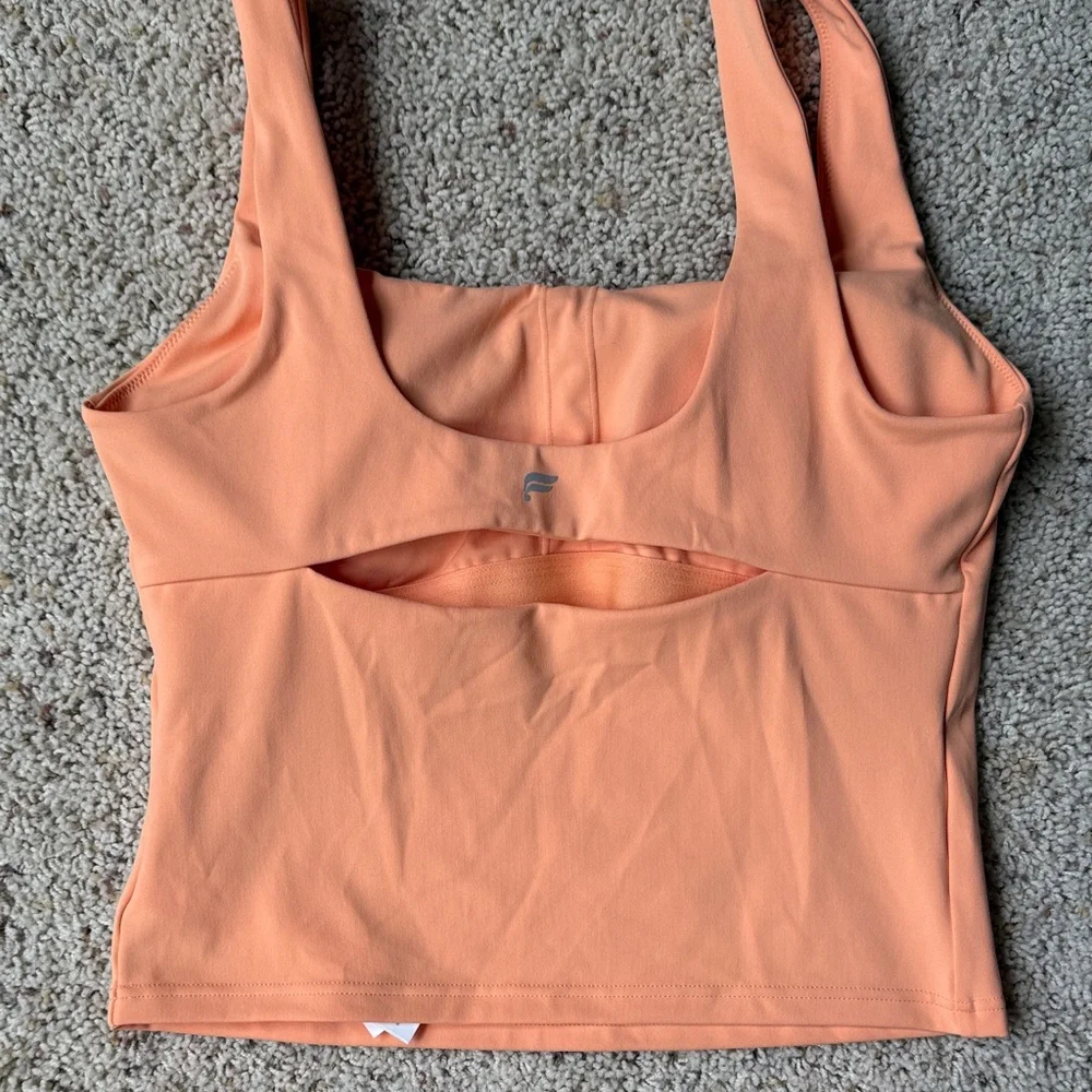 Fabletics Peach Pleated Skirt & Crop Tank Set - Picture 4 of 5